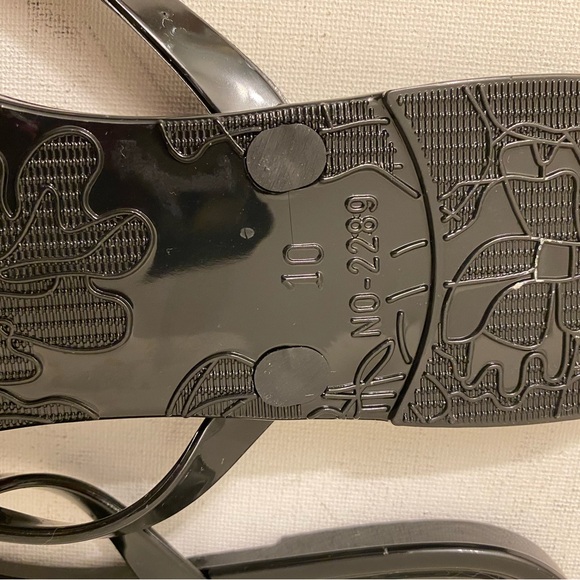 BEVERLY HILLS POLO CLUB jelly pearl beaded flip flops women’s size 10 - Picture 7 of 8